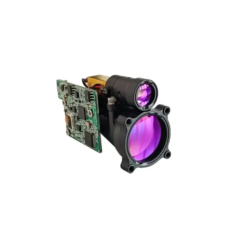1535nm-6km-laser-rangefinder-module-front-left 1535nm 6km eye-safe laser rangefinder module – front-left view