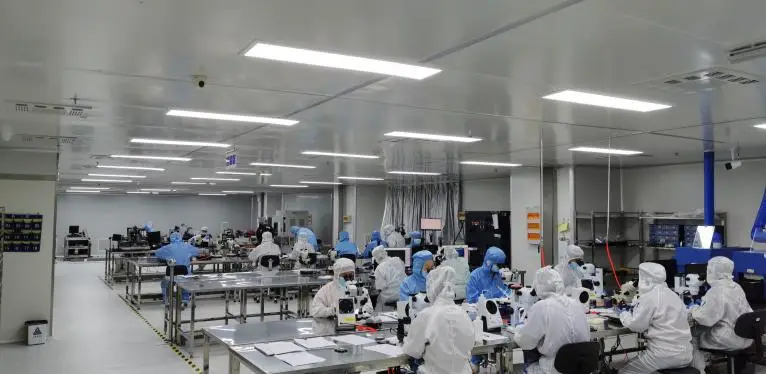 Lumexis cleanroom used for fiber coupled laser assembly