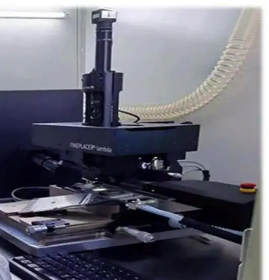 Precision die bonding equipment for laser package assembly
