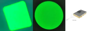 525 fiber coupled laser diode - green laser light spot