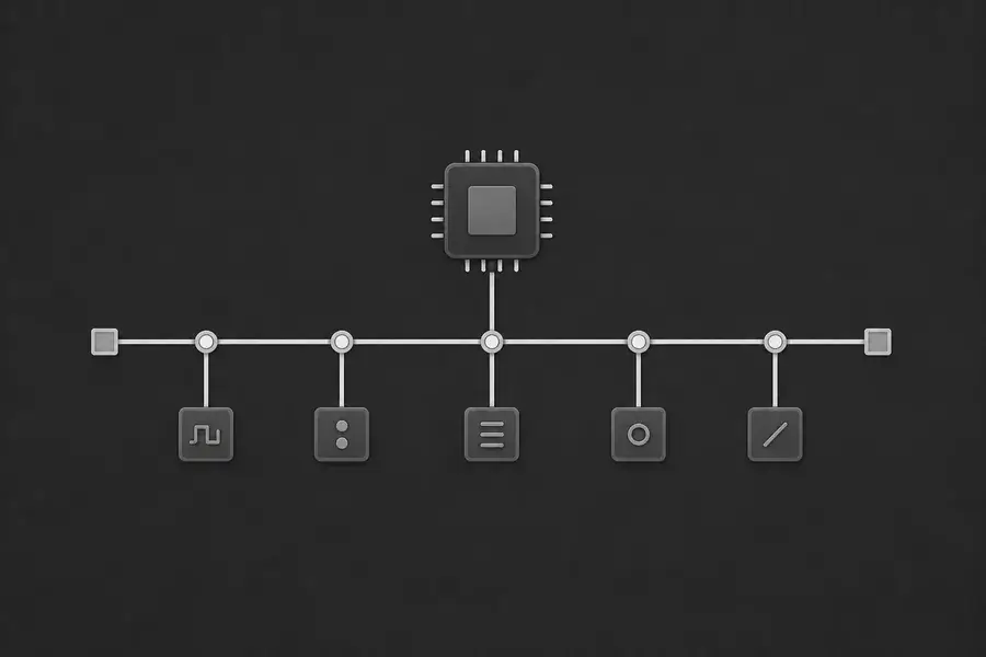 Conceptual interface selection map from local controller to distributed equipment network