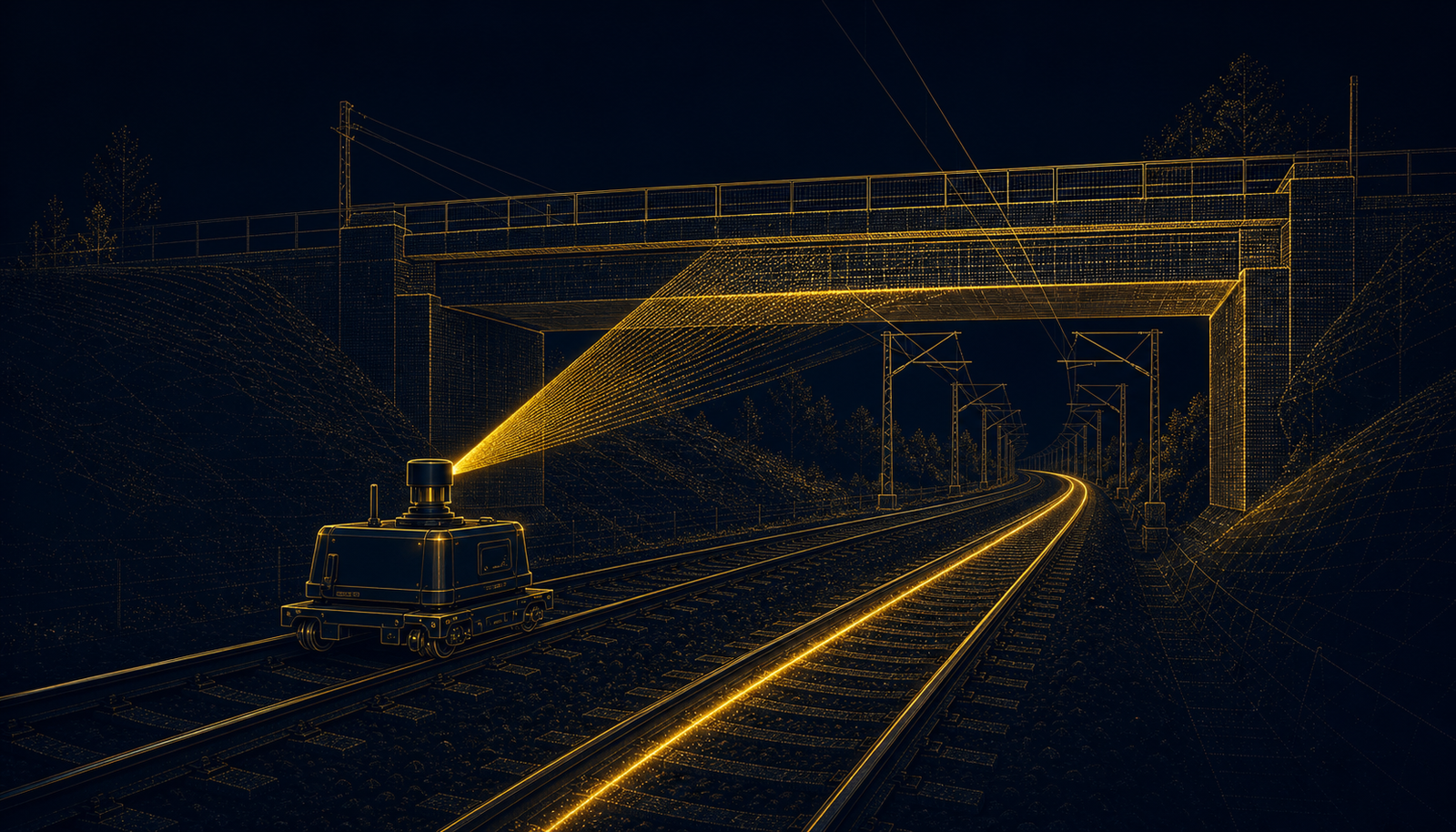 LiDAR railway and infrastructure corridor inspection application