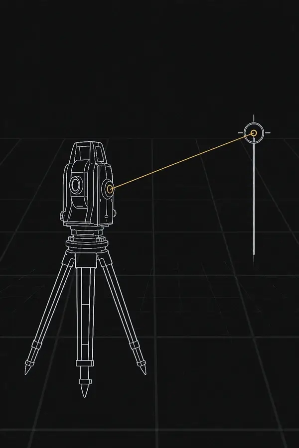 Surveying instrument measuring the position of a civil engineering target