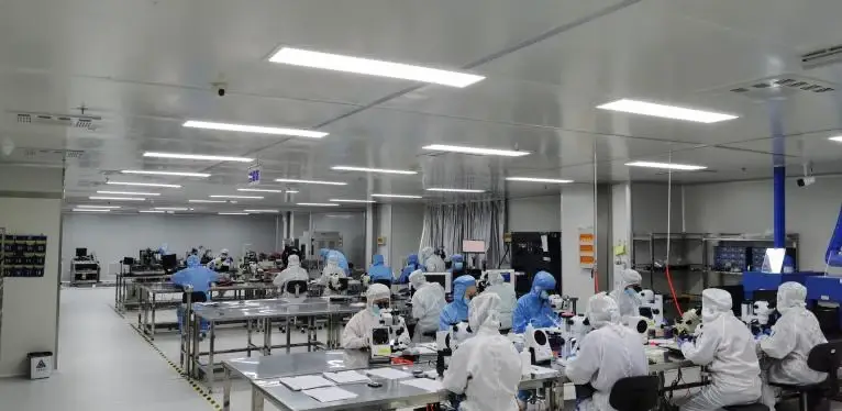 Clean production area for optical and electronic module assembly