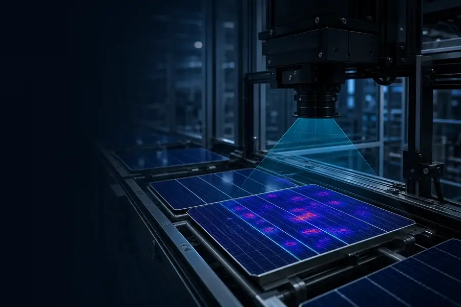 Fiber coupled laser source for photovoltaic inspection instrument