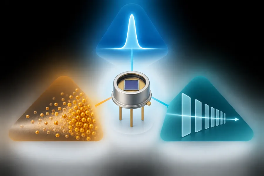 Conceptual balance showing useful APD signal gain against excess noise and receiver bandwidth.